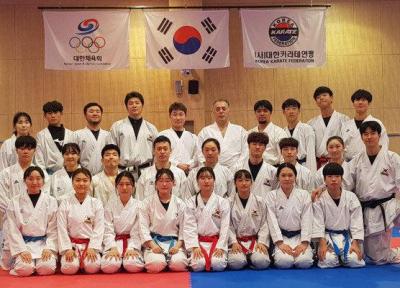 تیم کاراته کره جنوبی با احمد صافی در مسابقات شرق آسیا